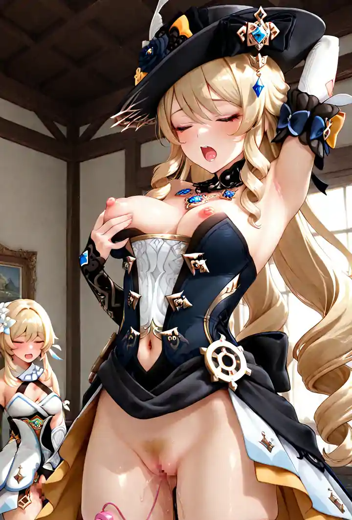 被塔德拉背叛的旅行者在愚人众的洗脑眼罩下成为了塔尼特部族的母猪精厕